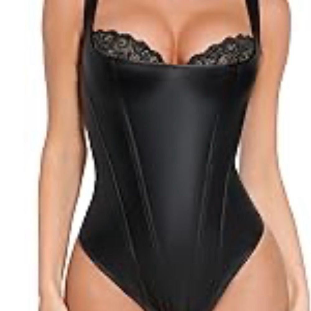 Black Lace Trim Women’s Bodysuit